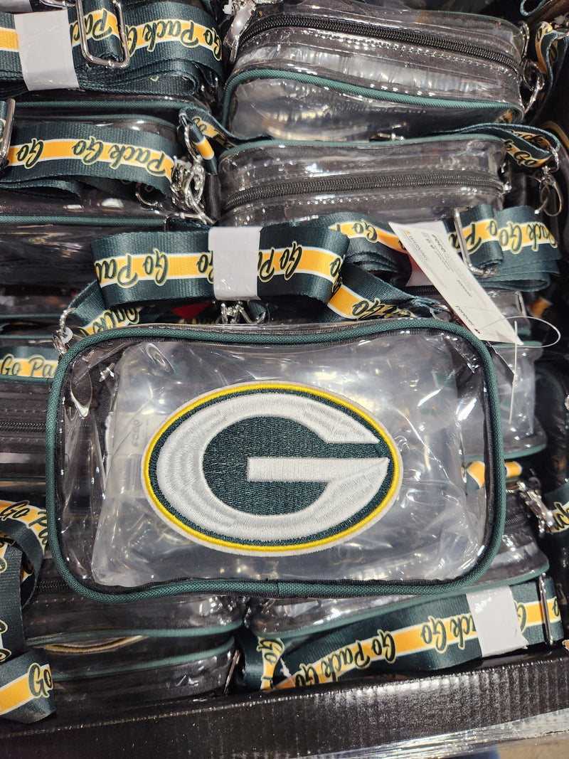 GREEN BAY PACKERS CLEAR PLASTIC BAG