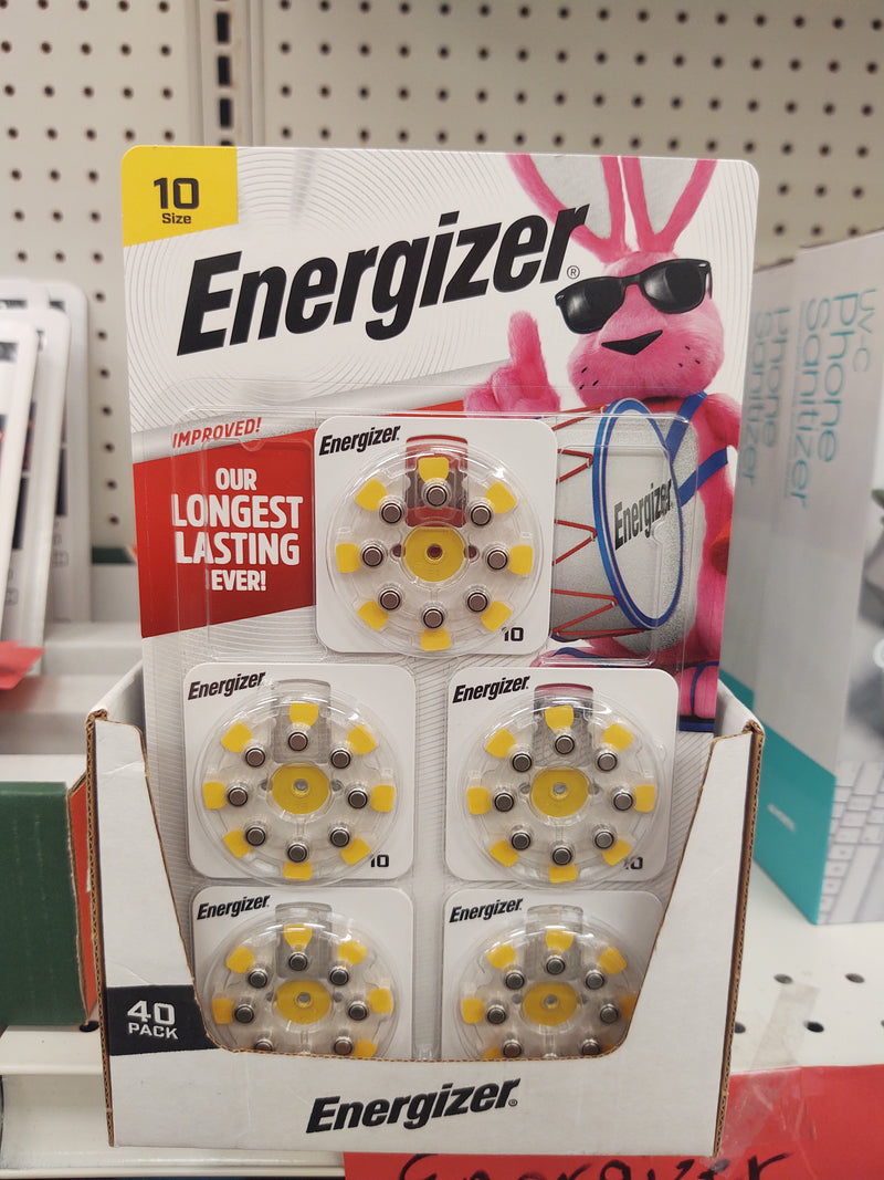 RL ENERGIZER HEARING AID BATTERIES 10
