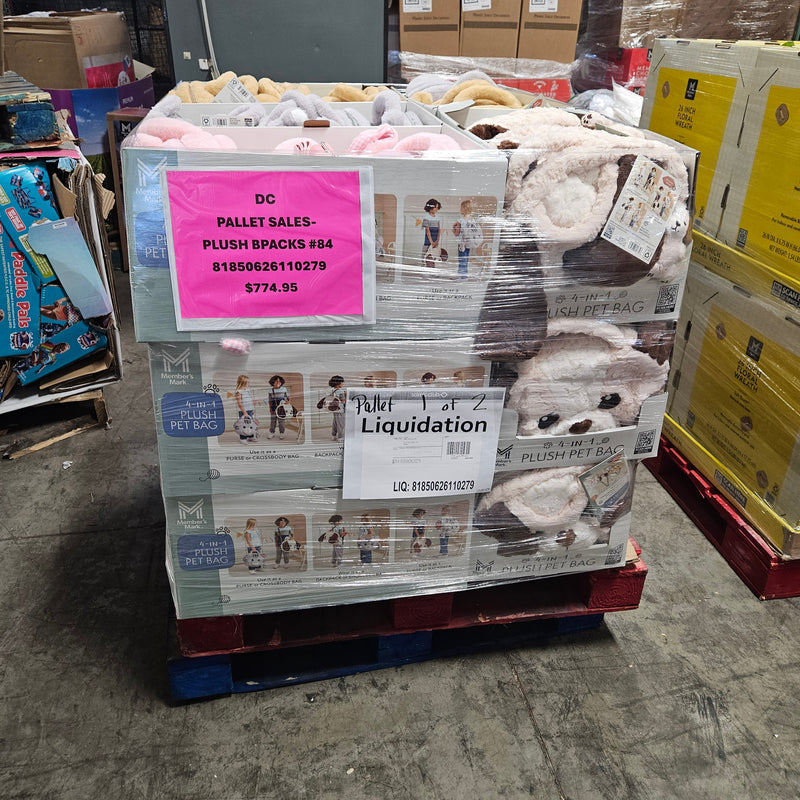 81850626110279 - PLUSH BACKPACK PALLET #84