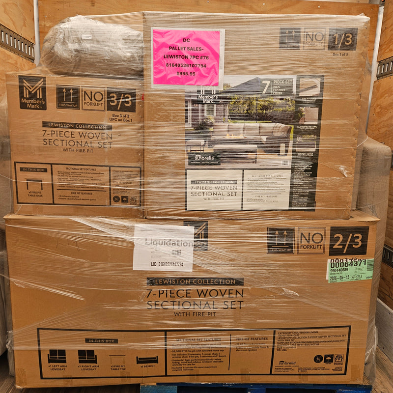 81640526107794- LEWISTON 7PC PALLET #76